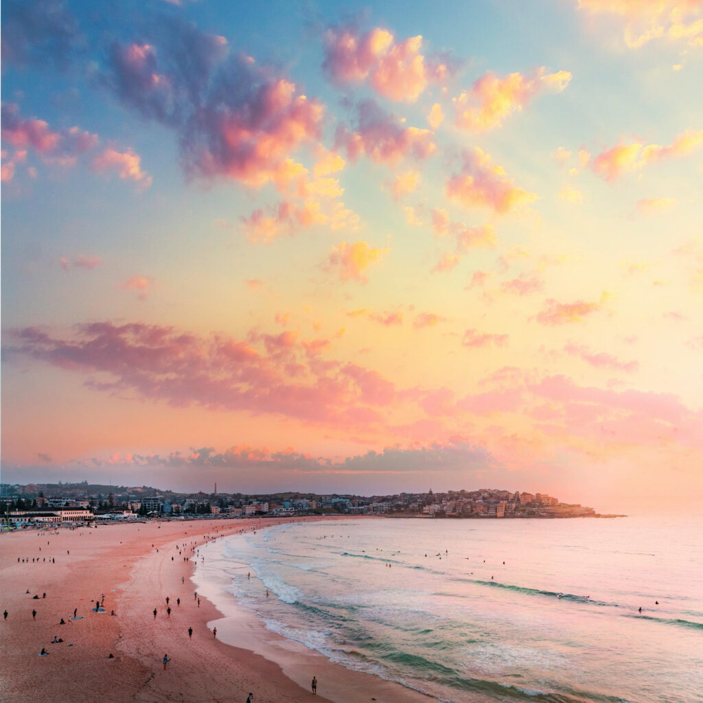 Sunrise at Bondi Beach in Sydney 